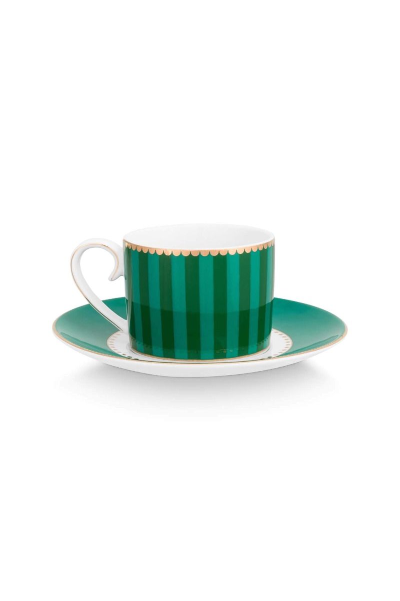 Love Birds Espresso Cup & Saucer Green