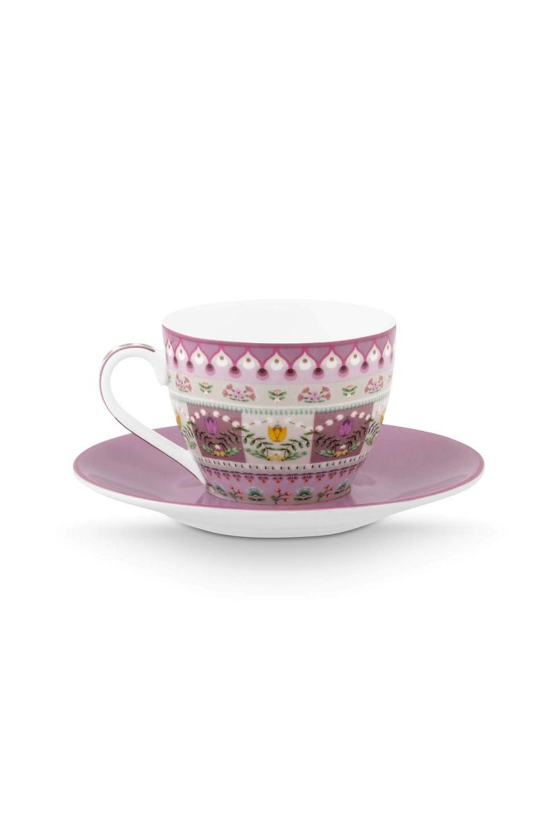 Lily & Lotus Espresso Cup & Saucer Lilac