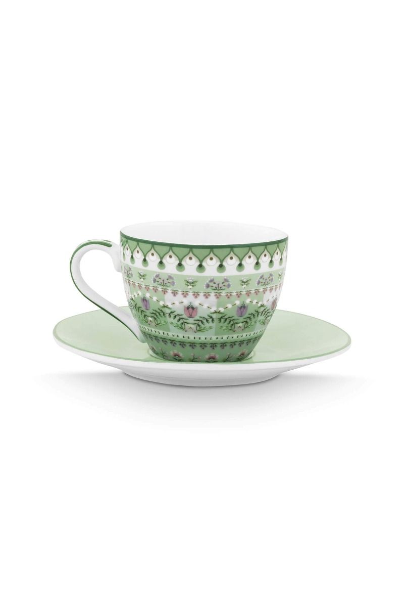 Tasse et Soucoupe à Expresso Lily&Lotus Moon Delight Vert Clair