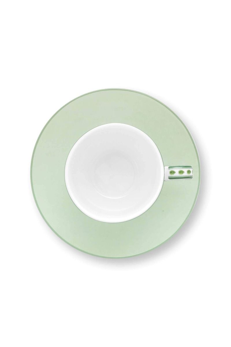 Tasse et Soucoupe à Expresso Lily&Lotus Moon Delight Vert Clair