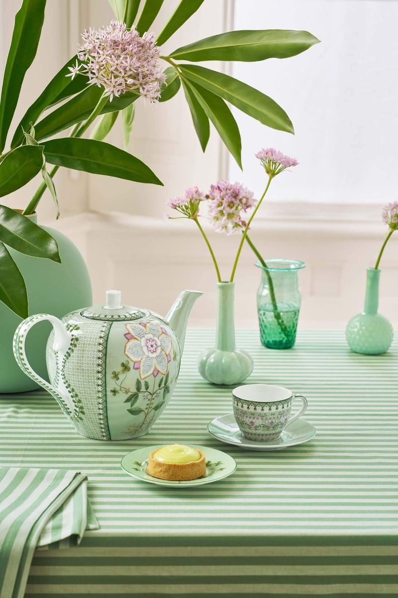 Tasse et Soucoupe à Expresso Lily&Lotus Moon Delight Vert Clair
