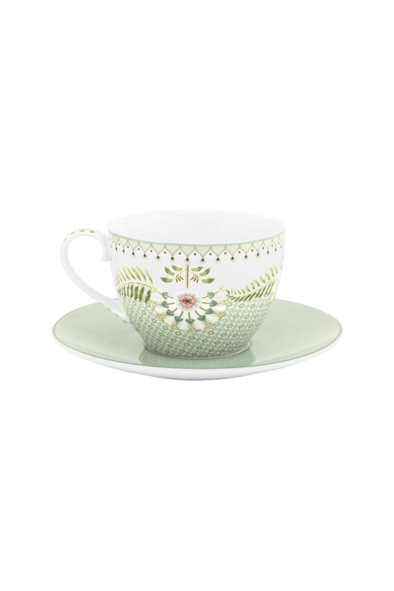 Tasse & Untertasse Lily&Lotus Fliesen Hellgrün