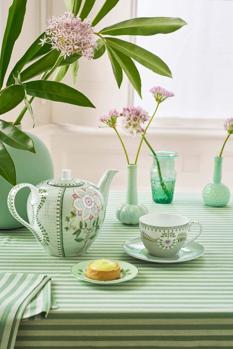 Tasse & Untertasse Lily&Lotus Fliesen Hellgrün