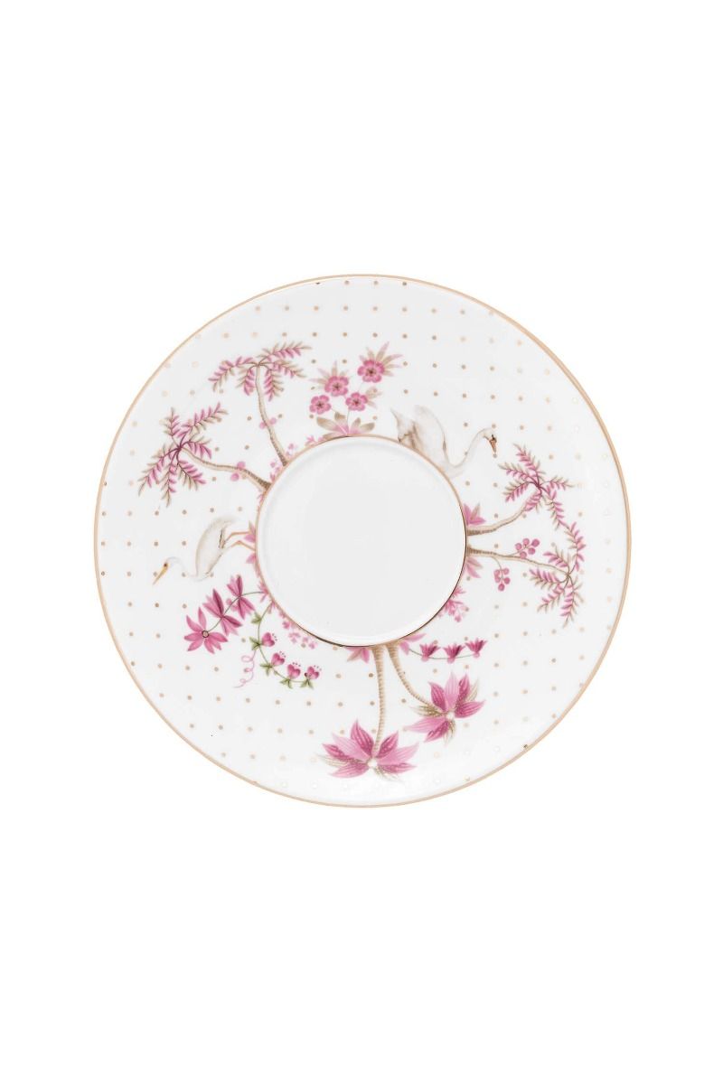 Tasse et Soucoupe Jolie Points Or Rose