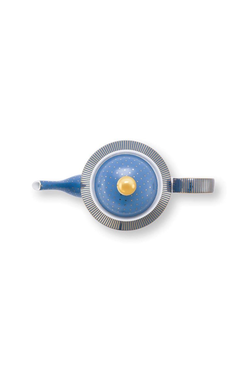 Teapot Dot Delight Light Blue/Gold 1.25l