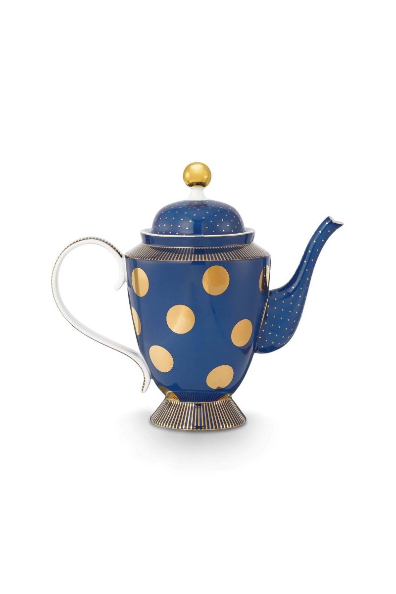 Teapot Dot Delight Navy/Gold 1.25l