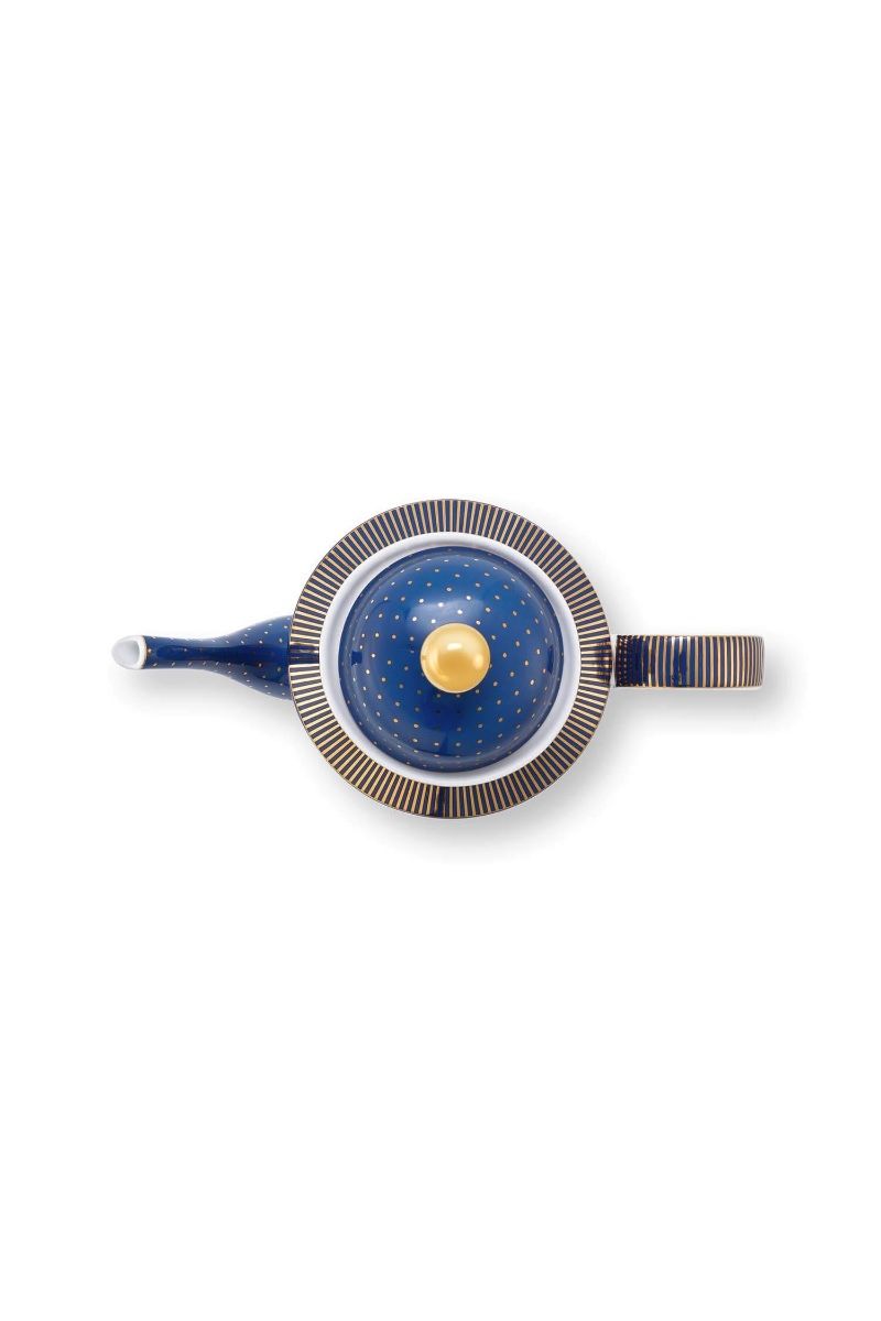Teapot Dot Delight Navy/Gold 1.25l