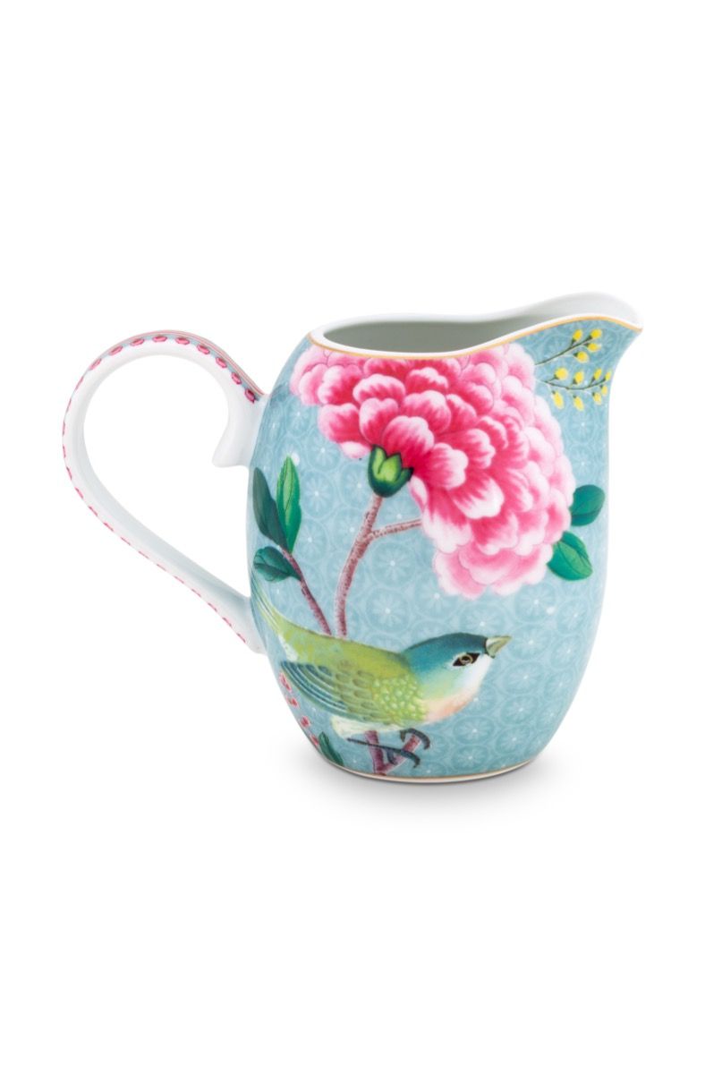 Blushing Birds Jug small blue