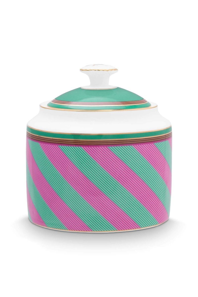 Pip Chique Stripes Suikerpot Roze/Groen