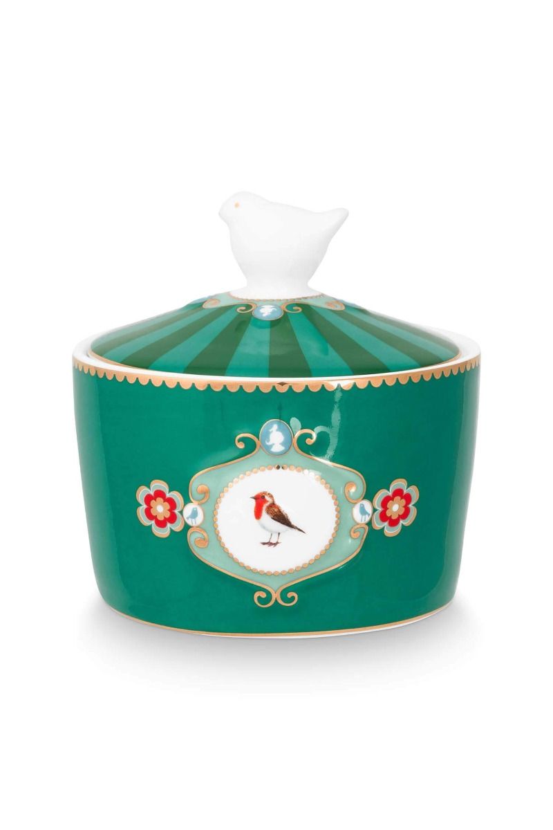 Love Birds Sugar Bowl Green