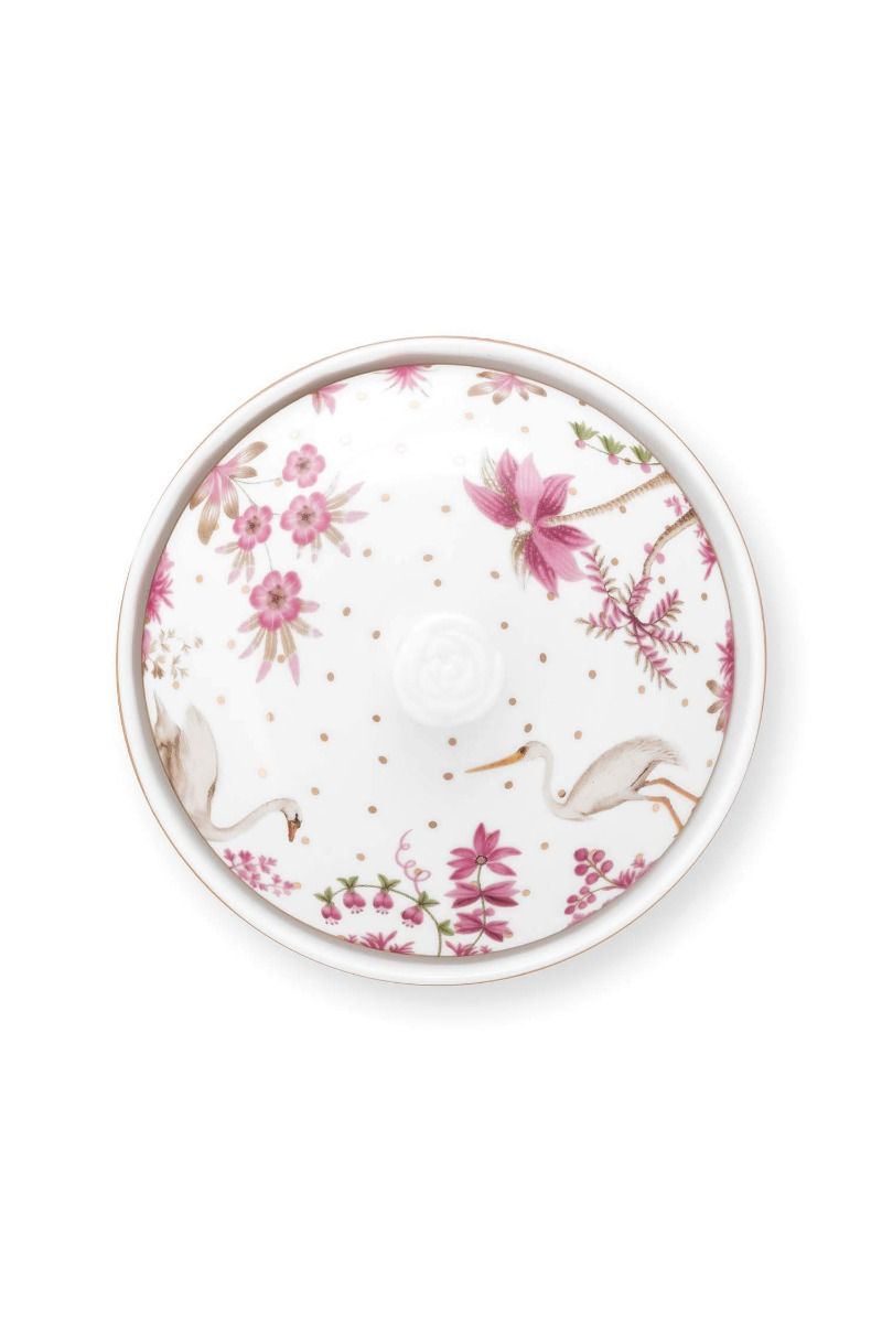 Zuckerdose Jolie Punkte Gold Rosa