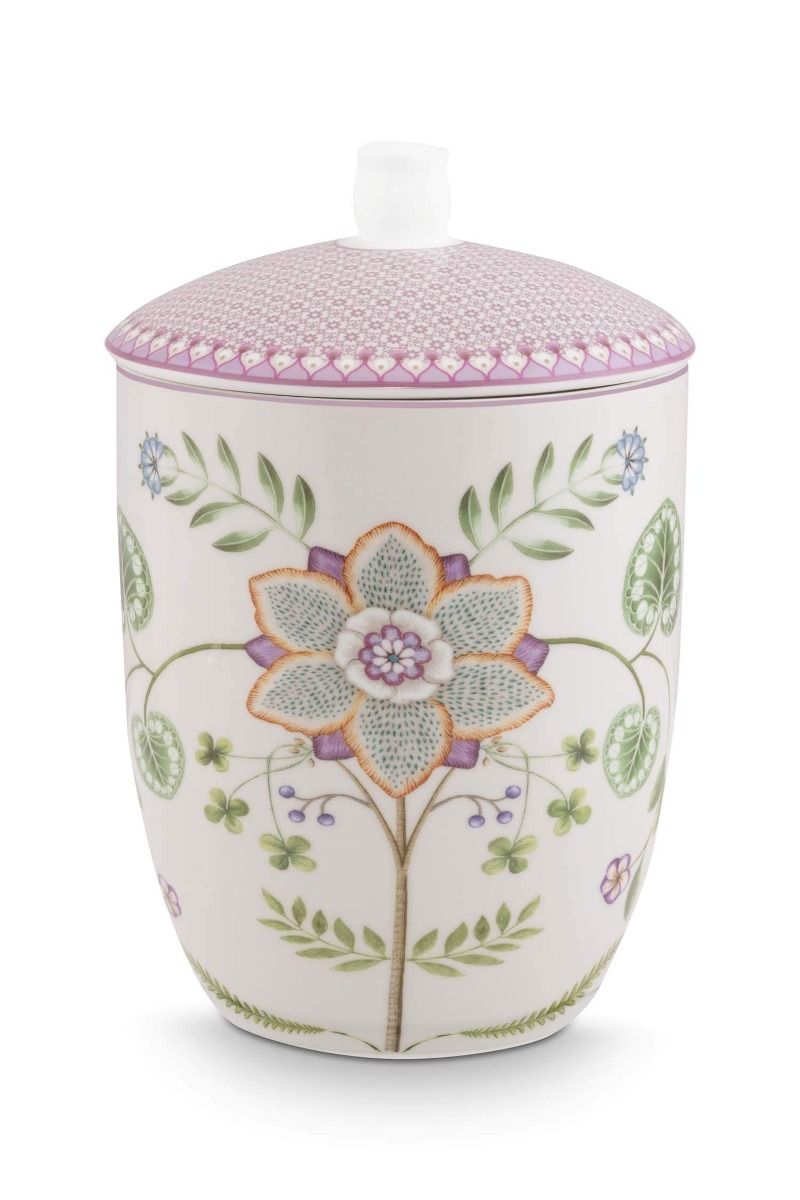 Lily & Lotus Storage Jar Lilac