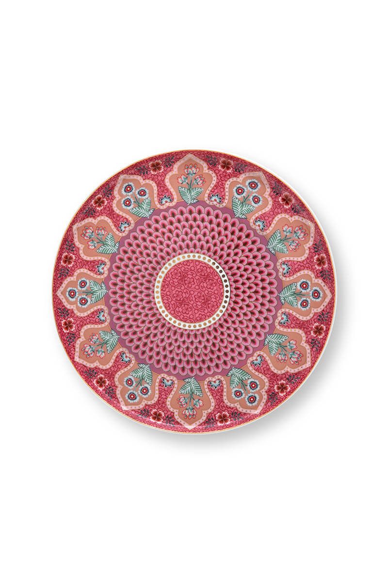 Flower Festival Cake Tray Small Dark Pink