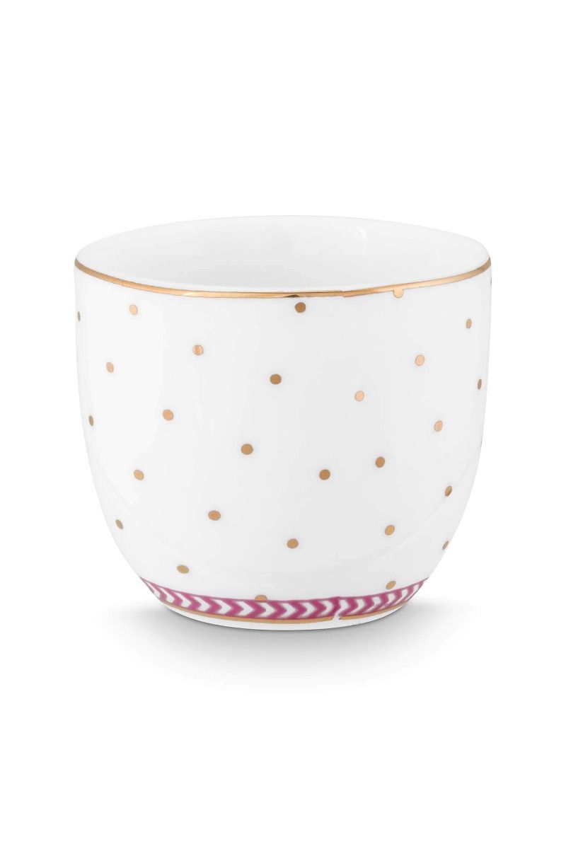 Eierbecher Jolie Punkte Gold Rosa