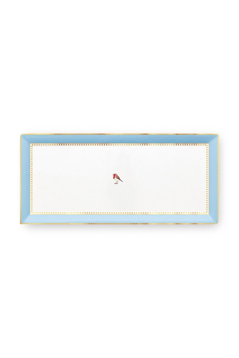 Love Birds Tortenteller Rechteckig Blau