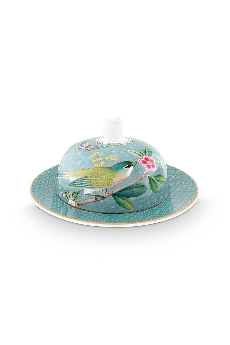 Beurrier Rond Blushing Birds en Coloris Bleu