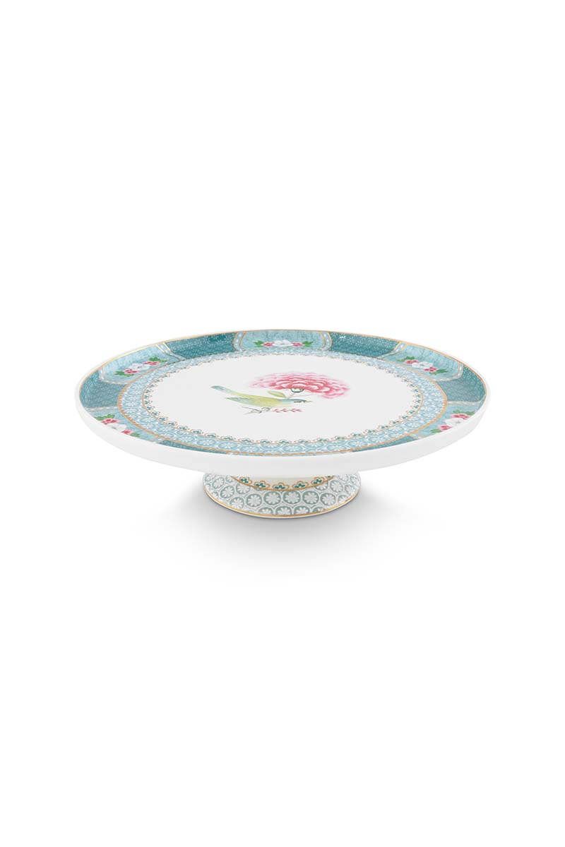 Blushing Birds Cake Tray Small Blue 21cm