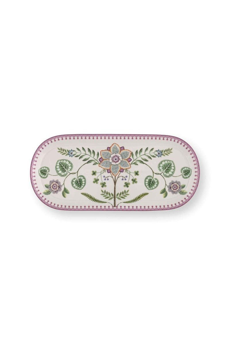 Lily & Lotus Cake Tray Rectangular Lilac