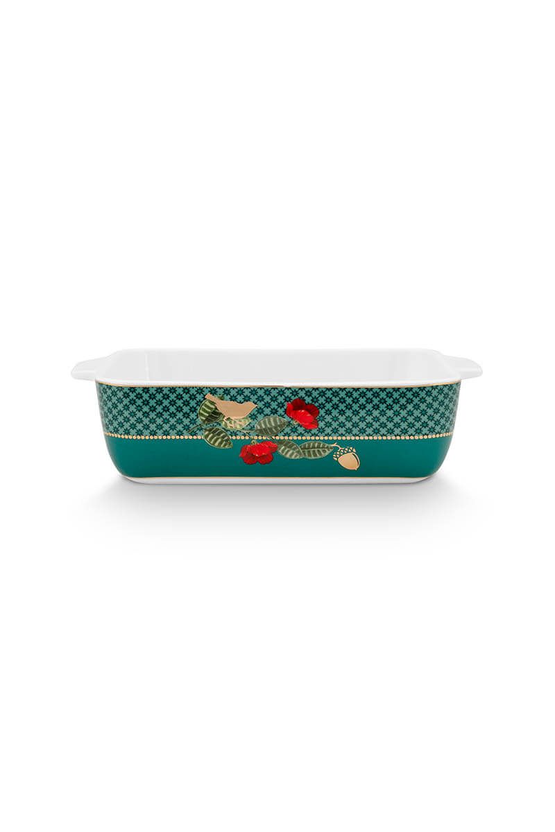 Winter Wonderland Serving Tray Rectangular Small Green