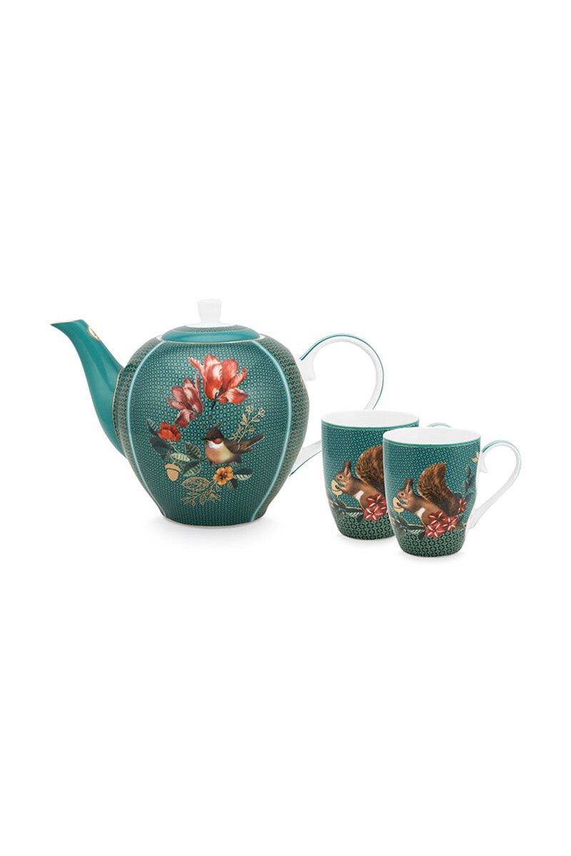 Winter Wonderland Tea Set/3 Green