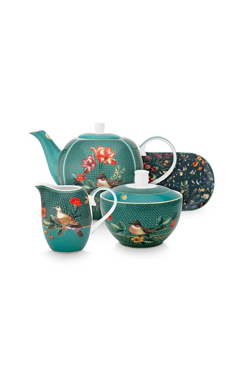 Winter Wonderland Tea Set/4 Green