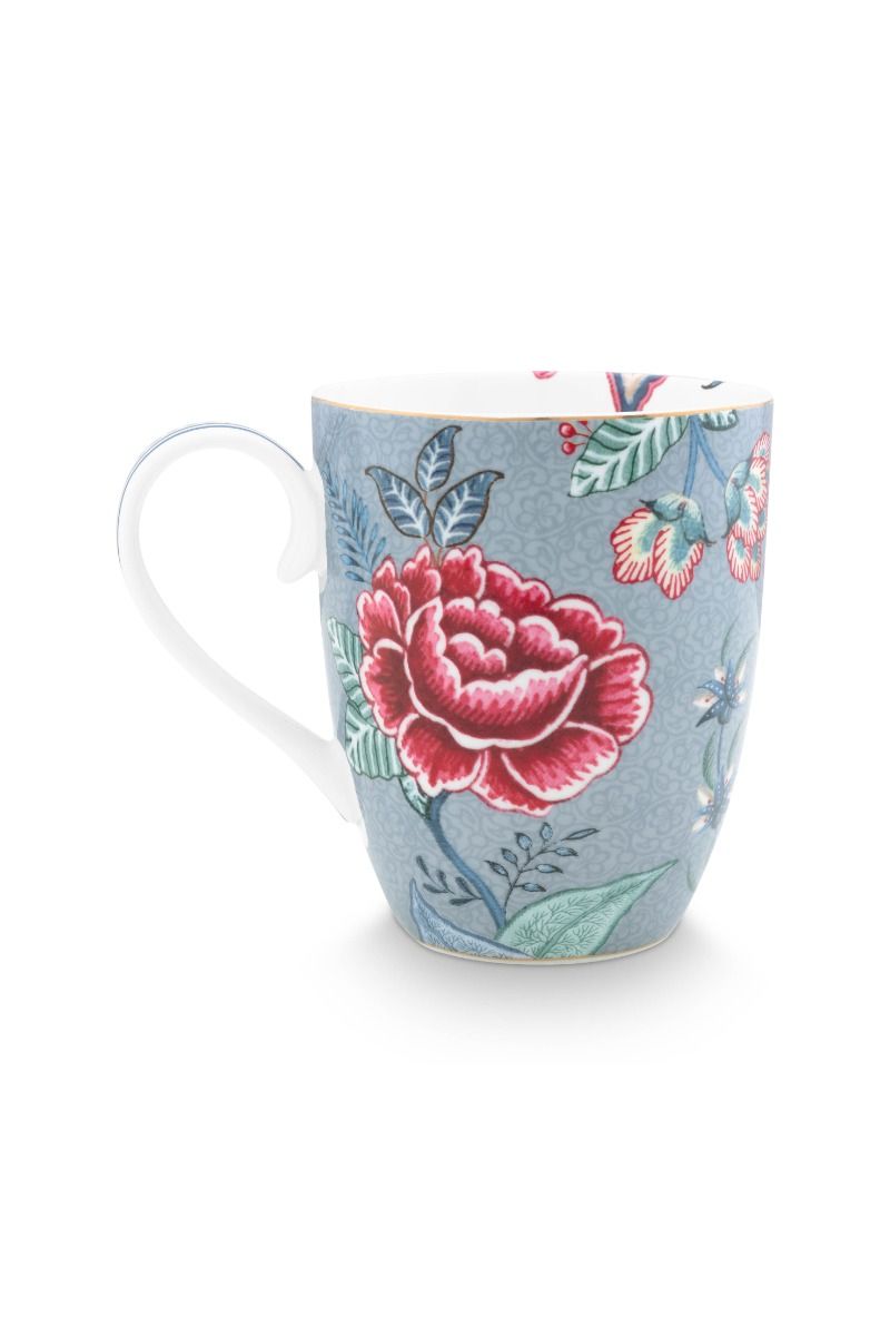 Flower Festival Tasse Gross Hellblau