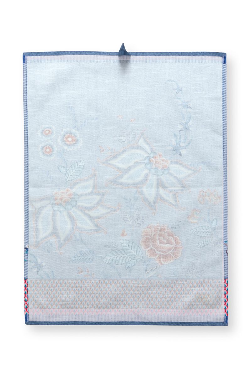 Flower Festival Tea Towel Blue