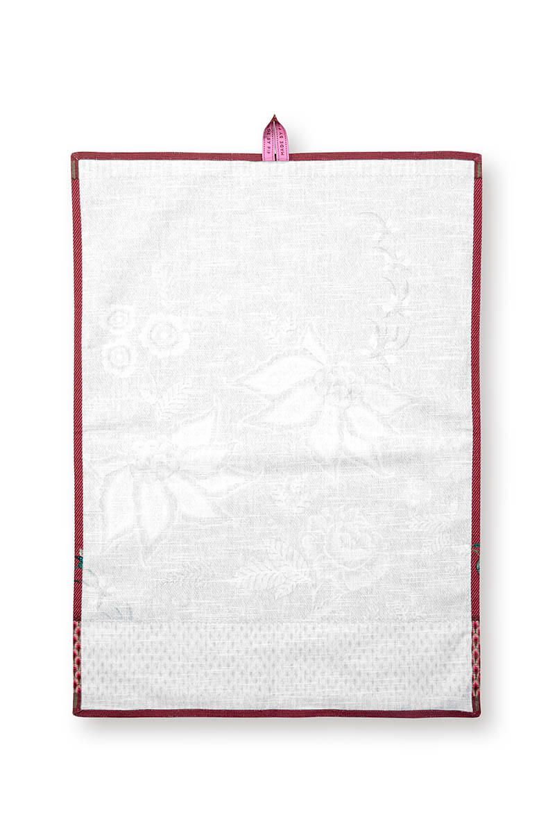 Flower Festival Tea Towel Dark Pink