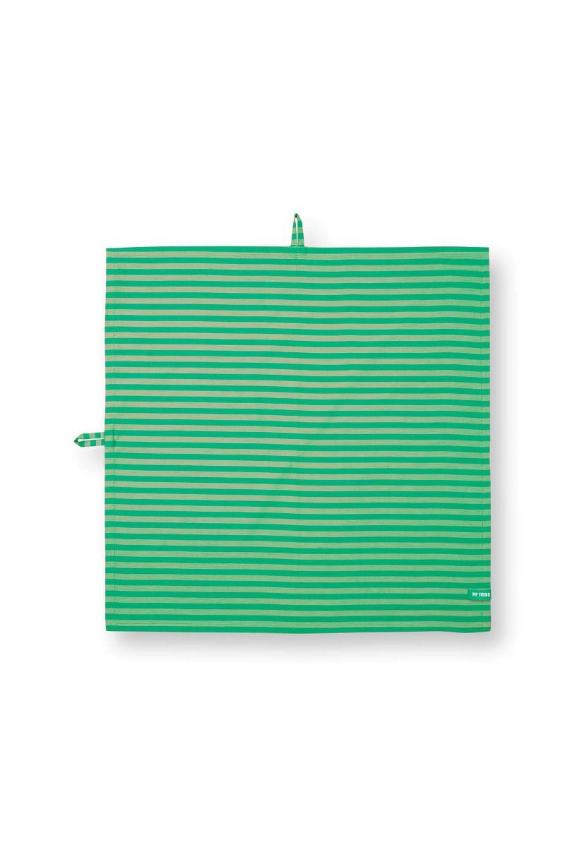 Lot de 2 Torchons Stripes Vert