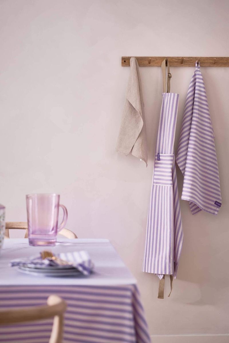 Stripes Apron Lilac