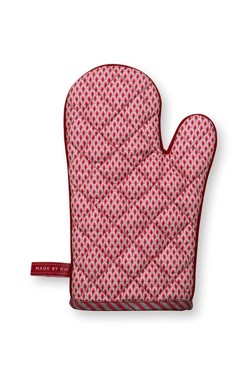 Flower Festival Oven Glove Dark Pink