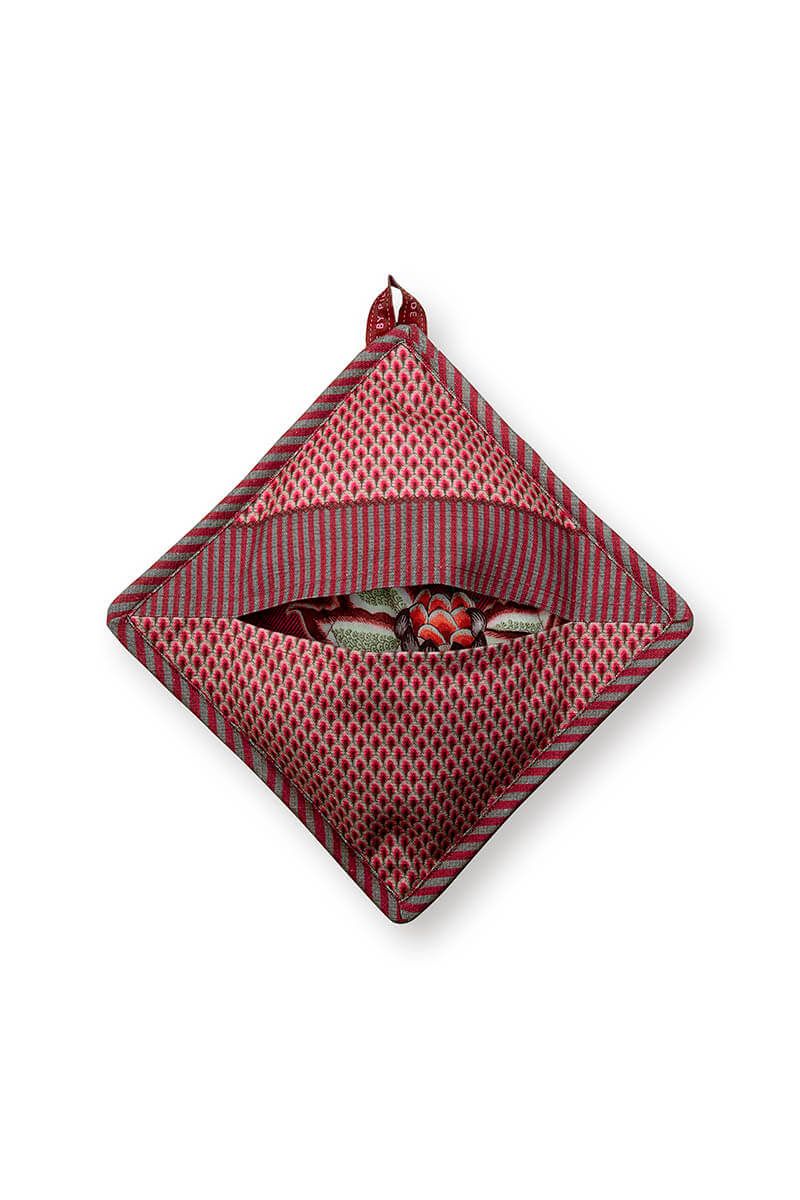 Flower Festival Pot Holder Square Dark Pink