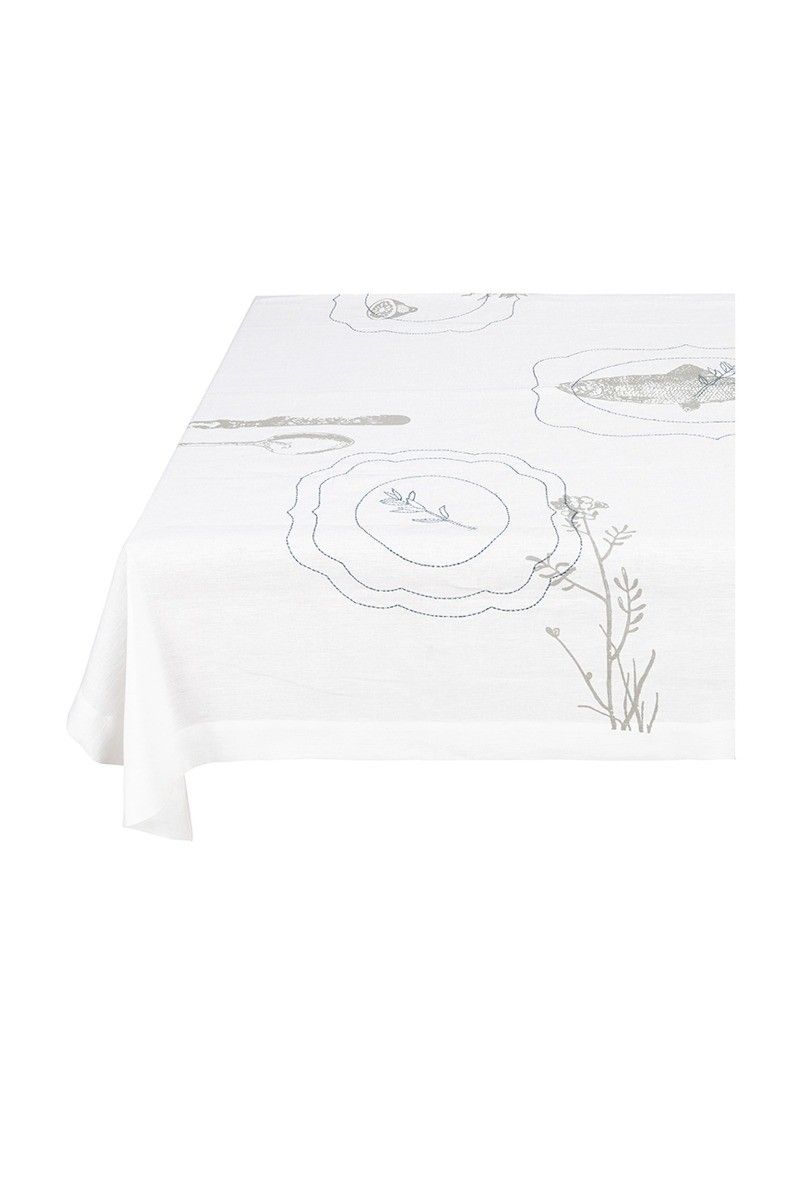 Royal table cloth white