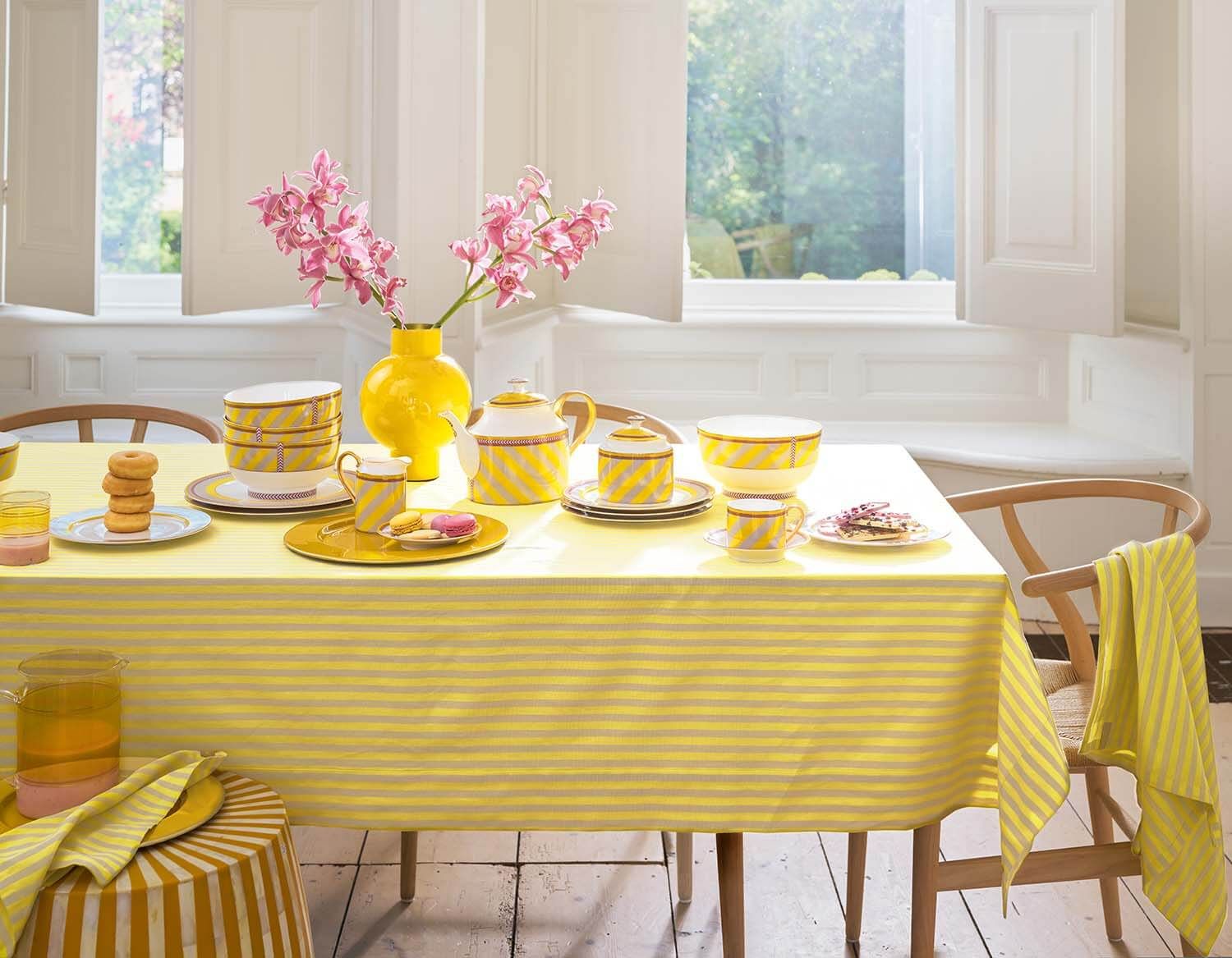 Stripes Tablecloth Yellow