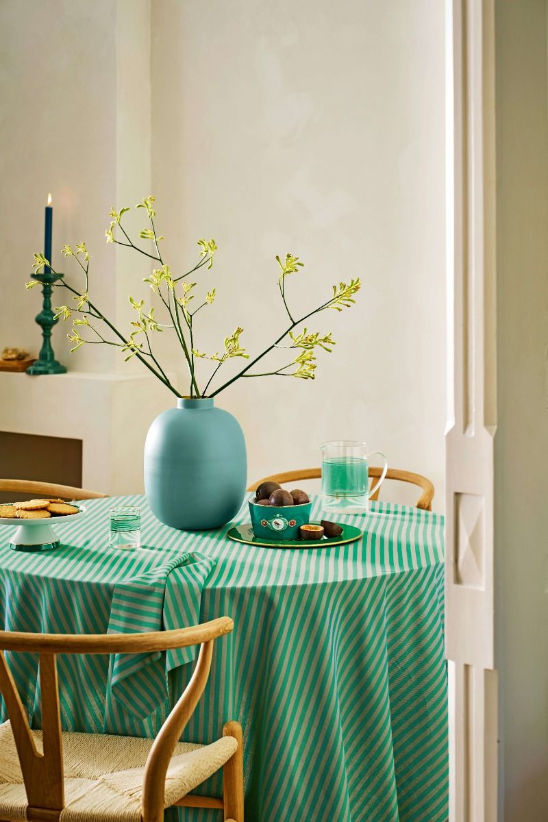 Stripes Tablecloth Green