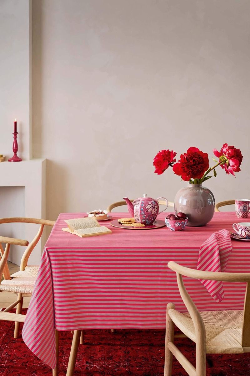 Stripes Tablecloth Pink