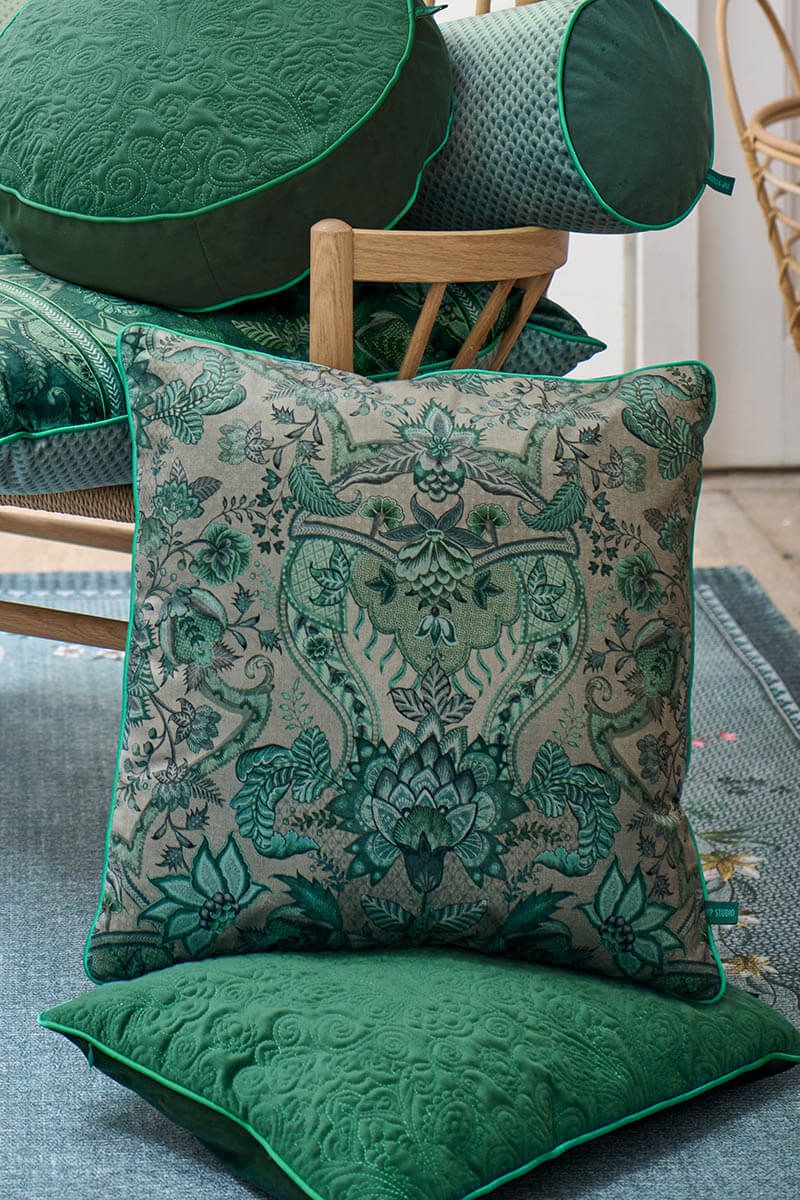 Cushion Square Kyoto Festival Dark Green