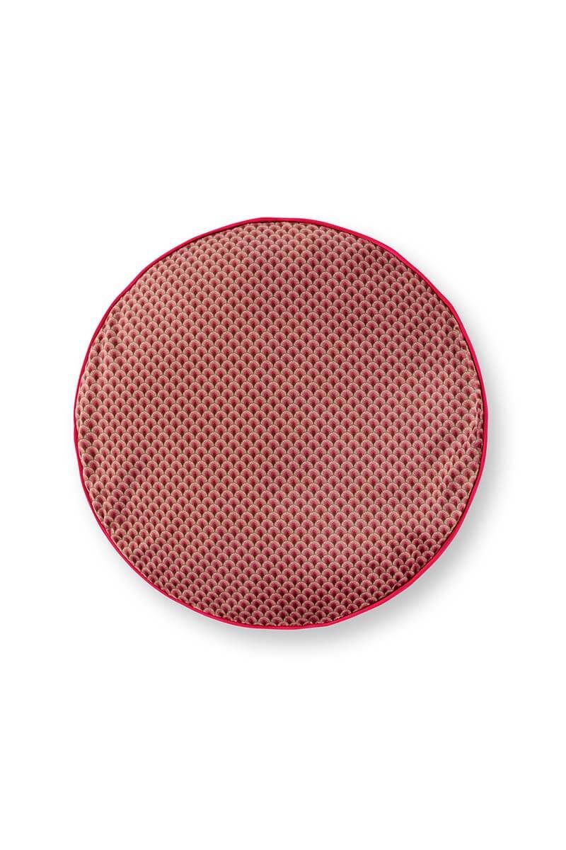 Cushion Round Quiltey Days Dark Pink