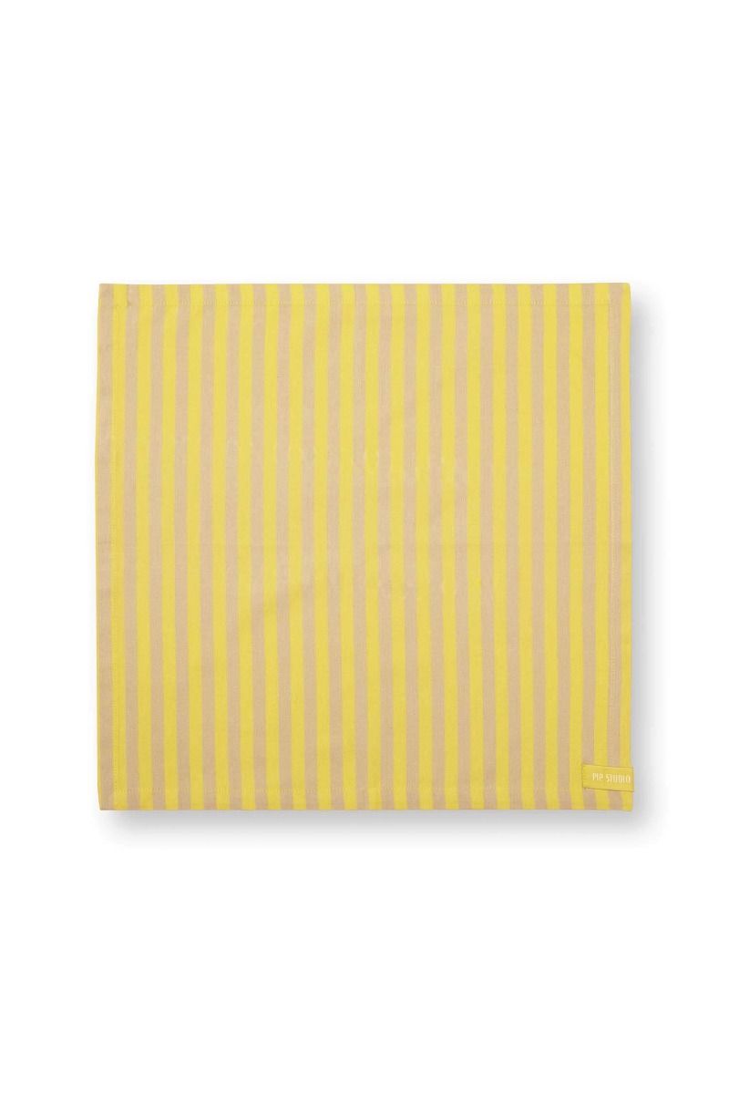 Stripes Set/4 Napkins Yellow