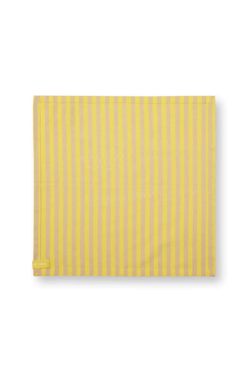 Stripes Set/4 Servietten Gelb