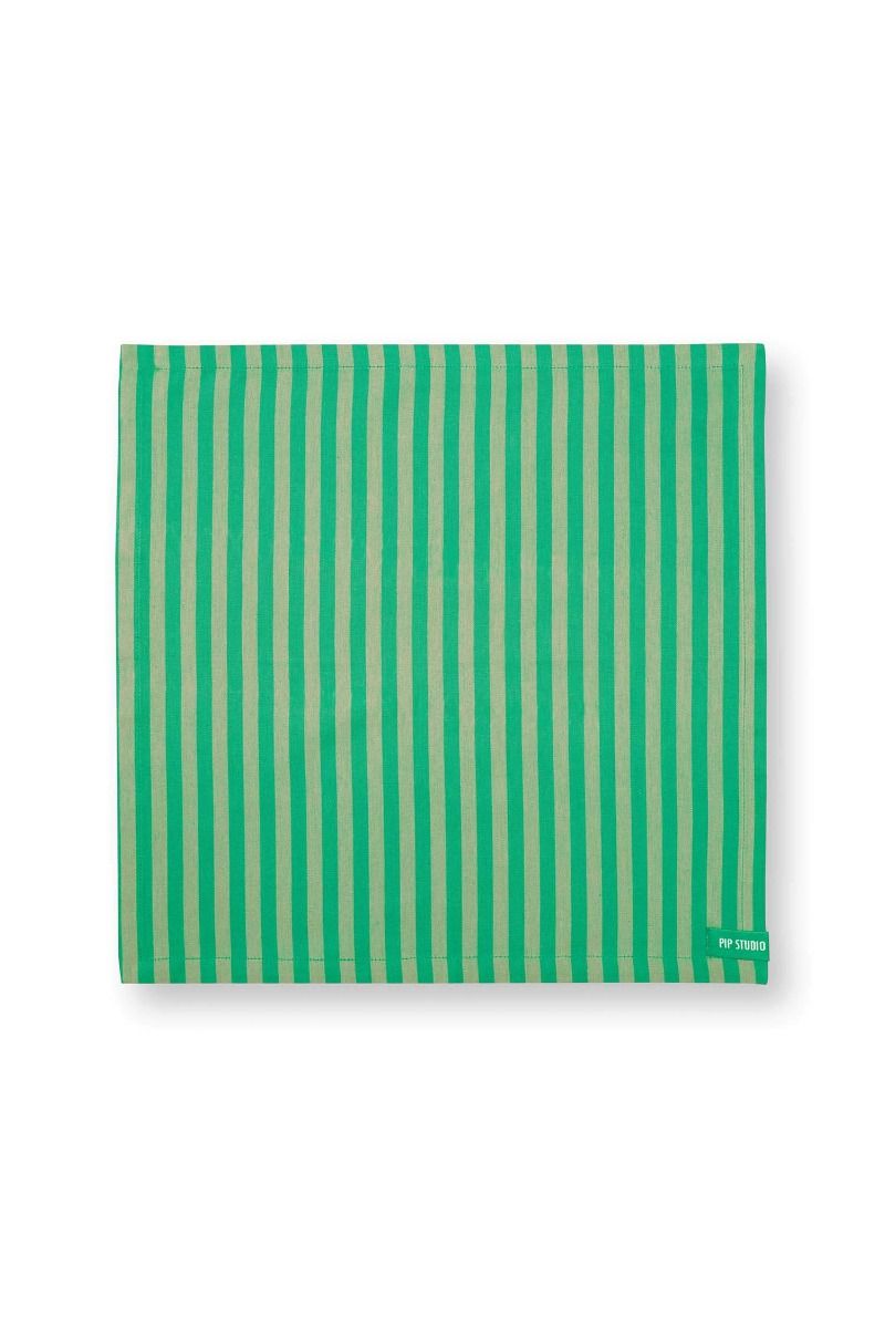 Lot de 4 Serviettes Stripes Vert