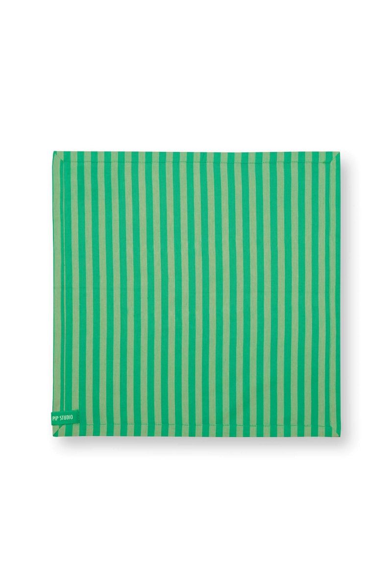 Stripes Set/4 Napkins Green