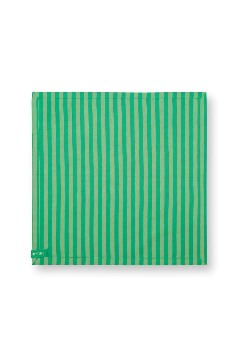 Stripes Set/4 Napkins Green