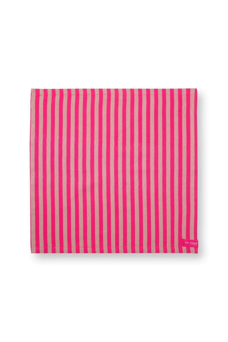Stripes Set/4 Servetten Roze