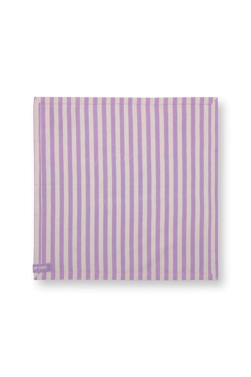 Lot de 4 Serviettes Stripes Lilas