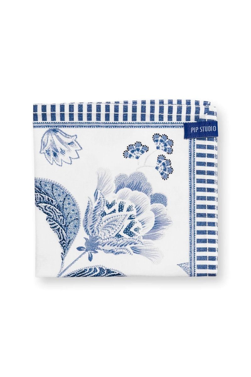 Set/4 Servietten Royal Regal Flower Blau
