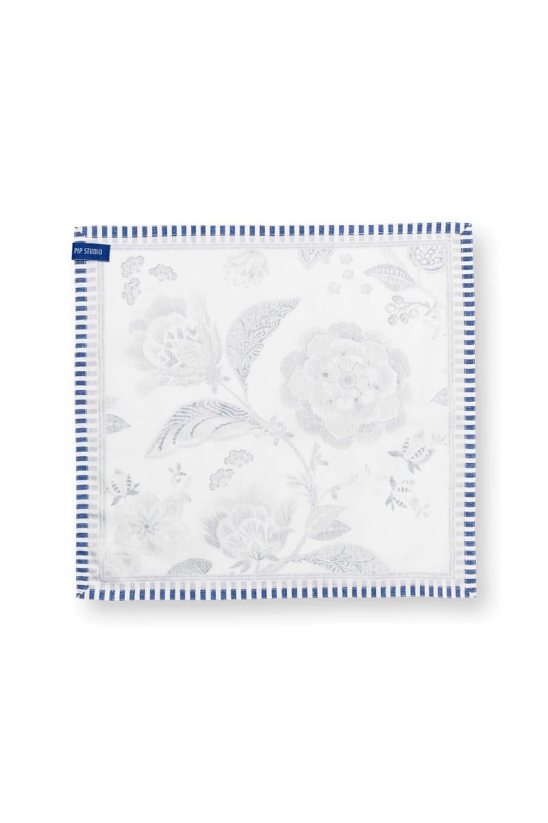 Set/4 Servietten Royal Regal Flower Blau