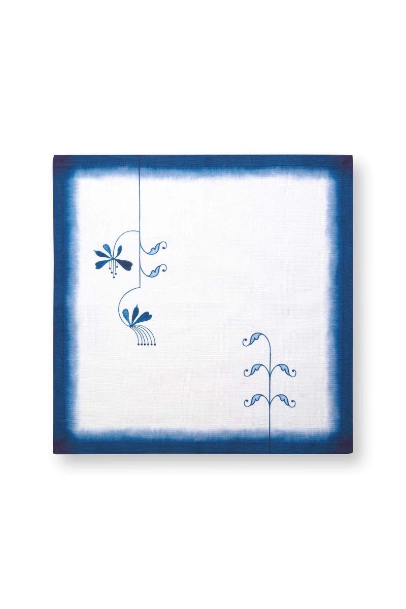 Set/2 Servetten Pip & The Blue Bird Bloemen Blauw