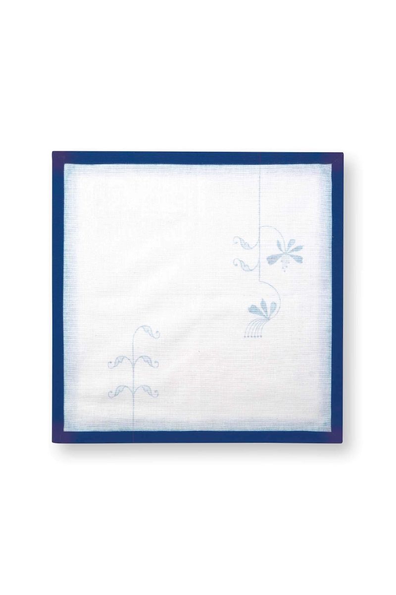 Set/2 Servetten Pip & The Blue Bird Bloemen Blauw