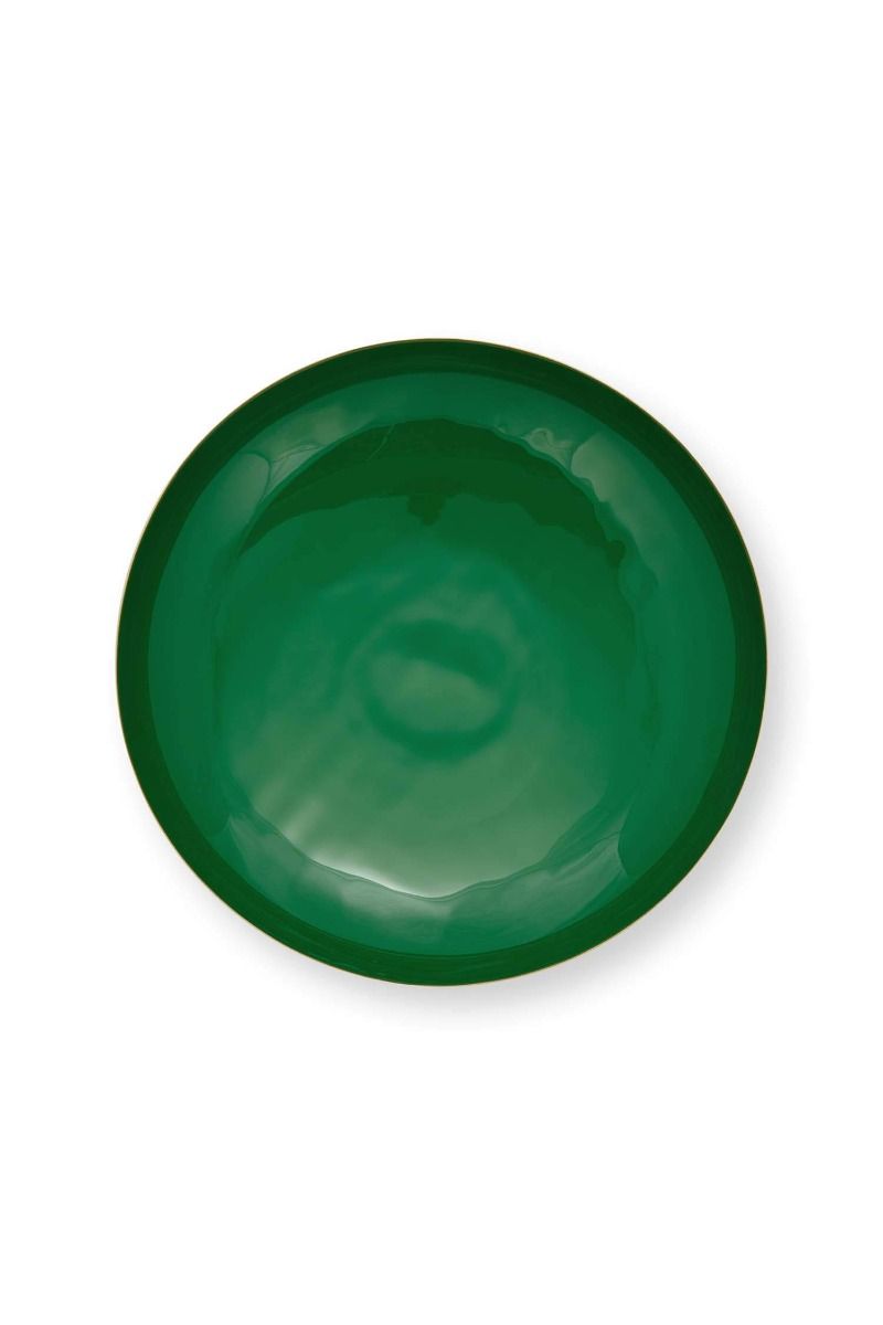 Low Tray Metal Dark Green 12.5cm